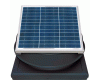 Solar Powered Attic Fan - 48 Watt Black Curb Mounted - Natural Light