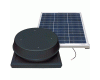 Solar Powered Attic Fan - 65 Watt Black Curb Mounted - Natural Light